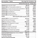 Vitamax Cardio Support Supplement Facts