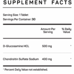 Vitamax Glucosamine and Chondroitin Supplement Facts